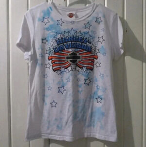 Harley-Davidson patriotic tee-large EUC